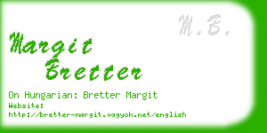 margit bretter business card